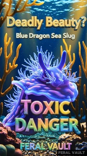 Blue Dragon Sea Slug || The Tiny Ocean Drifter That Steals Venom🐉🌊#shorts #animalfacts #feralvault