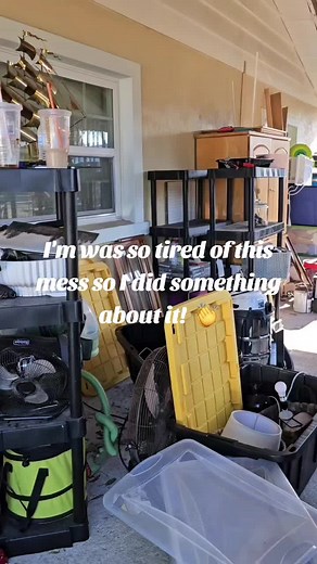carport clean out and diy tote storage system! #diy #diyproject #storagehacks #storagesolutions #diymom