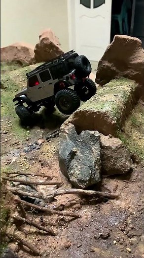 Epic Indoor Crawling Course with Custom 1/24 Scale 4x4 Crawler