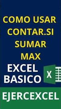 Cómo usar SUMA, CONTAR.SI y MAX en una tabla de Excel (Excel Basico) #excel #exceltips #shorts