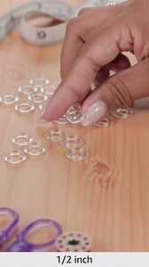 Dritz Home 1/2" Plastic Rings 24/Pkg-Clear
