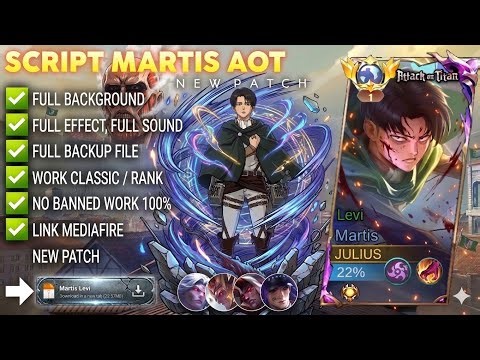 NEW UPDATE!! Script Martis AOT - Levi No Password | Full Effect Voice | Patch Terbaru