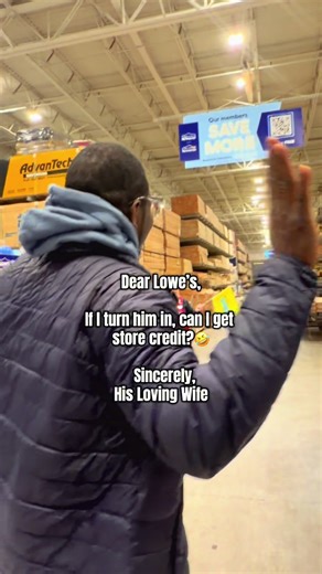 That Lowe’s store credit is looking good right about now lol #marriage #couplecomedy #marriagelife #lowes