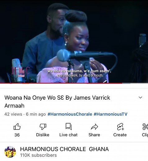 New Video Alert🚨 Woana Na Onye Wo SԐ By James Varrick Armaah. Full video here https://youtu.be/At8wFFh_pcw #HarmoniousChorale #SingUntoTheLord | The Harmonious Chorale Ghana