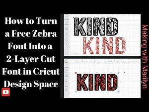 Turn a Free Zebra Font into a 2-Layer Font in Cricut Design Space