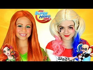 DC Super Hero Girls Poison Ivy and Harley Quinn Makeup and Costumes with KittiesMama
