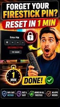 🔥 Firestick PIN Reset in 1 Minute! (2026 Updated) 😱#shorts