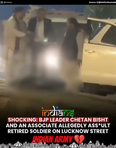 BJP leader Chetan Bisht and his associate ass*ulting a retired soldier #thomasshelby #dhurandhar