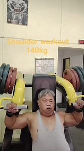 Lakas mo Talaga 140klg Shoulder press machine Muscle Fit Fitness Center #gymmotivation #fitness #shoulderworkout | Arlan Avis