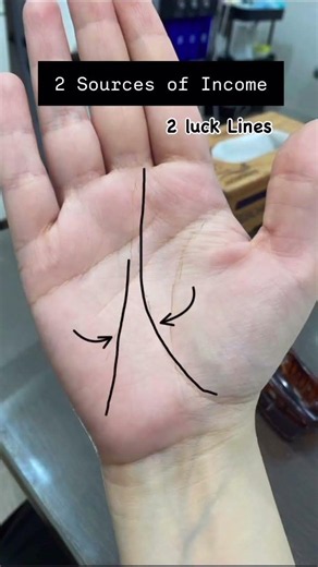 2 sources of income 2 luck lines prediction #palmistry #reels #astrology #viral #instagood
