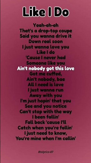 Like I Do - J.Tajor Song (Lyrics) #song #lyrics #viral #trending #youtube #shorts #viralvideo