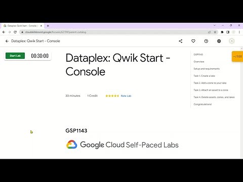 Dataplex: Qwik Start - Console | GSP1143 | Solution