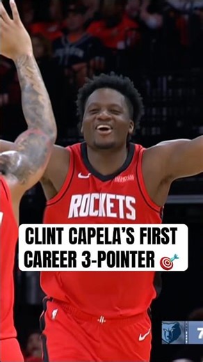 Capela makes his first 3 in his 12th year 😂🔥