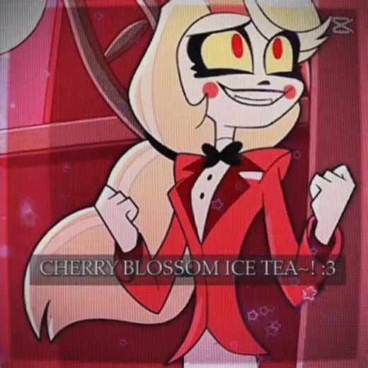 CHERRY BLOSSOM ICE TEA//Charlie and Vox//Hazbin Hotel.