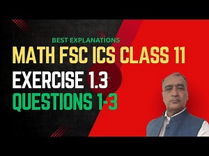 Math FSC & ICS Part 1 Chapter 1 complex Numbers Ex.1.3 Questions 1 to 3