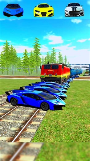 Train vs All Cars: Kya Koi Gadi Train ko Rok Payegi? 😱 indian bike driving 3d