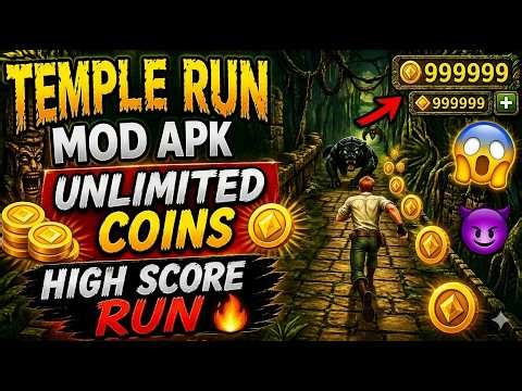 TEMPLE RUN HACK APK GAMEPLAY 😈 UNLIMITED MONEY & OP RUN RECORD