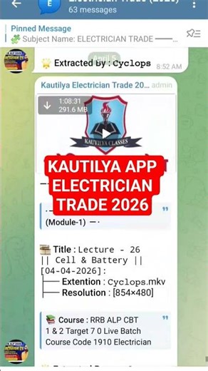 MAHENDRA PINDAL SIR ELECTRICIAN TRADE BATCH 2026 #basicscienceengineering #kautilyaclasses #alpcbt2