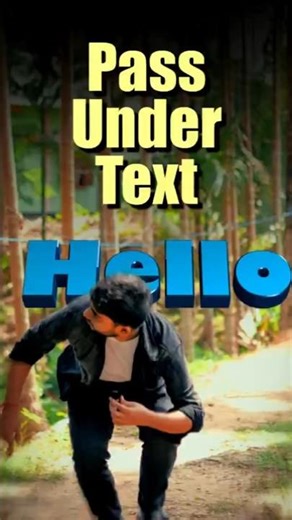 Walk UNDER Text in Your Videos! (Viral Pass Under Text Effect) || Hindi Tutorial