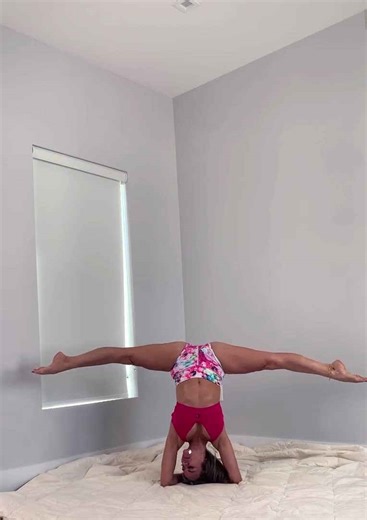 Straddle pincha/forearm balance #shorts #athomeyoga
