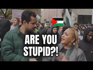 Pro Palestinian Protester SERIOUSLY Thinks Billions of Muslims Live in Gaza, BIG ERROR!