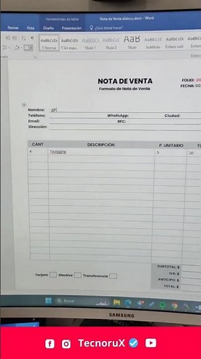 How to Download a Sales Receipt Template in Word 👌🏻 #technology #finance #business