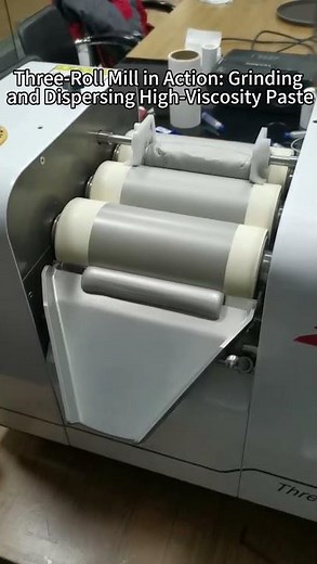 Three-Roll Mill in Action: Grinding and Dispersing High-Viscosity Paste