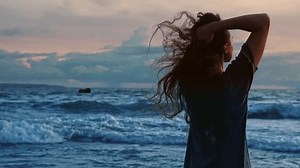 Beautiful Woman Beach Looking Sea Going Stock Footage Video (100% Royalty-free) 1101341029 | Shutterstock