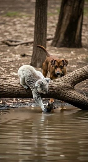 Koala Rescues a Kitten Swept Away by Rain, Heartwarming Moment Caught on Camera