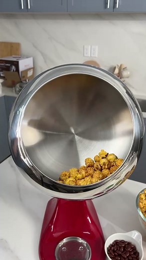 Woww. This coating pan attachment is wonderful for homemade snack #aieve #coating #coatingpan #coatingpanattachment #kitchenaid #kitchenaidmixer #homemadesnack #homemade #snacks #snackcoater #aievesnackcoater #fyp #foryou #goodthing #new #newproduct