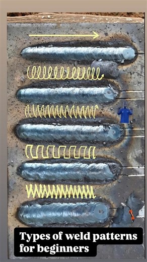 Arccaptain on Instagram: "Types of weld patterns for beginners!🙌🔥 🌸Check out our pinned post🌸 Join the Arccaptain Spring Welding Challenge! 🌸 To enter, simply use the hashtag #ArccaptainSpringWeldingChallenge and show us your welding ideas&skills! 🔥 Five lucky winners will take home a welding machine & gear! 💥 Don't miss our Spring Sale! Check it out at 【https://www.arccaptain.com/pages/best-deals-on-welding-equipments】 Weld, share, connect! 🔥 Join our Facebook community for tips, builds