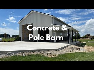 32x52 16’ post frame shop built on a footer with 2x6’s on concrete wall