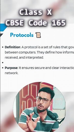 Class 10 CBSE Code 165 | Computer Application | Protocols