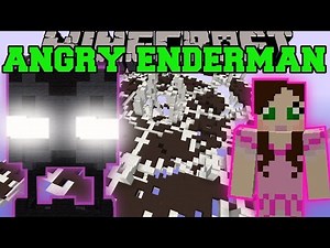 Minecraft: ANGRY ENDERMAN GAME (FLYING BALLS & POWER UPS!!) Mini-Game