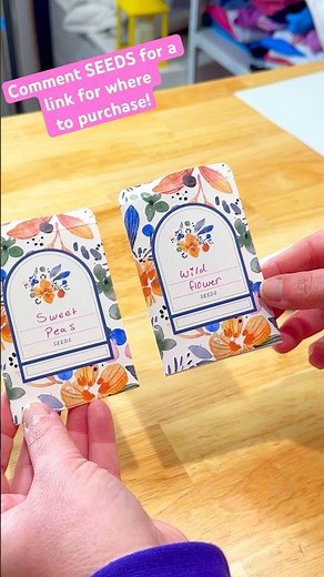 Printable seed packets with your Cricut print then cut #cricutcrafting #cricutprojects #cricutjoy