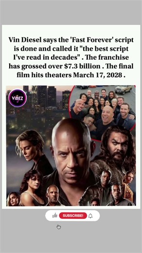 Fast Forever Script Done ✅#FastAndFurious #FastForever #VinDiesel