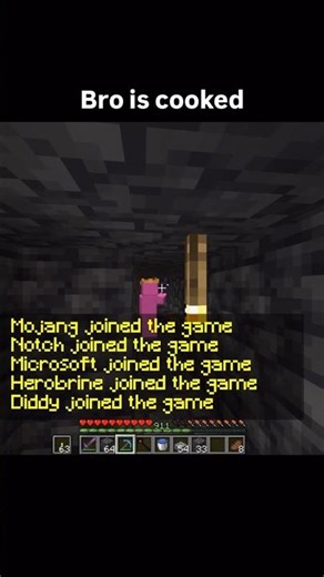 Bro Absolutely Cooked 💀 #minecraft #minecraftshorts #notch #mojang #herobrine