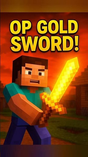 Minecraft: Crafting a Gold Sword in 10 Seconds! #Minecraft #DiamondSword #MinecraftGuide #shorts