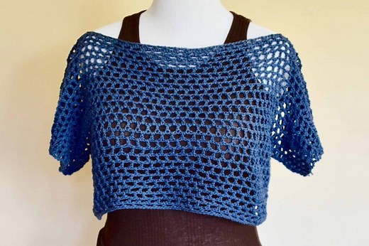 Honeycomb Mesh Crochet Crop-Top Pattern | FREE Crochet Pattern