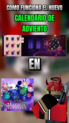 Cómo funciona el nuevo calendario en piggy-roblox?#piggy #robloxpiggy #shorts #navidad #book1
