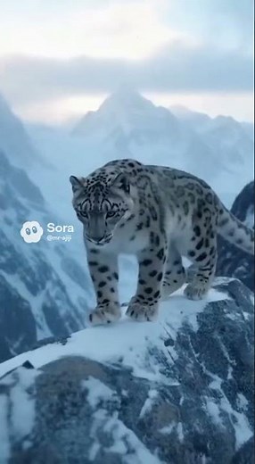 Snow Leopard Performs Extreme Cliff Jumps! #funny