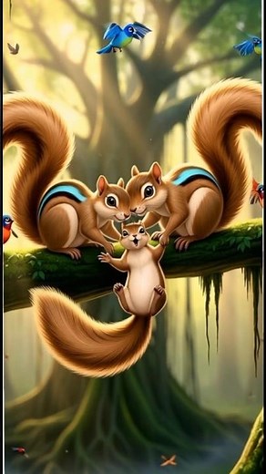 Such love and funny dance of squirrel......