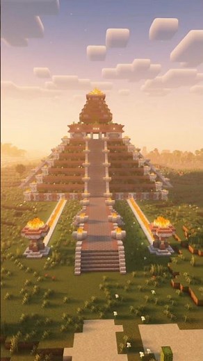 Minecrafts Most demanding aztec pyramid with schematic #shorts #minecraft