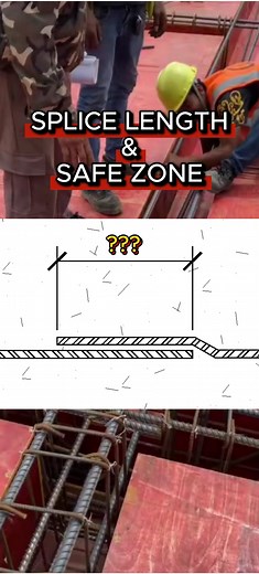 LAP SPLICE LENGTH & SAFE SPLICING ZONE. . . #LapSplice #DeformedBar #construction #Engineering #fypシ゚ | Bert Renzo Camacho