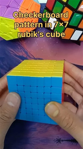 Checkerboard pattern in 7x7 rubik's cube 🔥#rubikscube #cubing #cube #viral #youtubeshorts