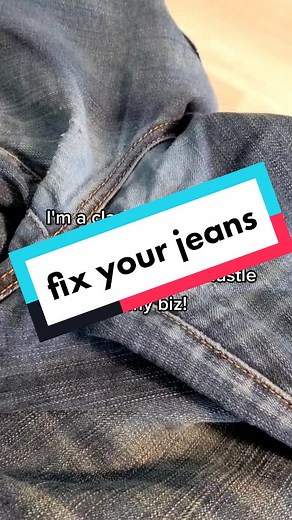 👖 FIX YOUR JEANS 👖 #diyprojects #tipsandtricks #learnwithme #learnontiktok #ottawadesigner #ottawastyle #jeans