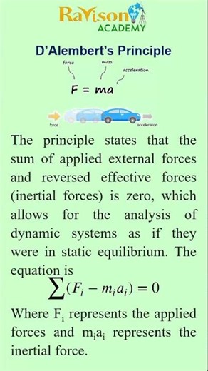 D'Alembert's Principle #mechanical #automobile #memes