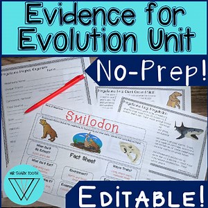 Evidence for Evolution Activities - MS-LS4-2 Comparative Anatomy No-Prep Unit