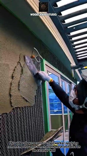 Metal Lath Plastering Process! Stronger Walls Built to Last #Construction #Masonry #DIY