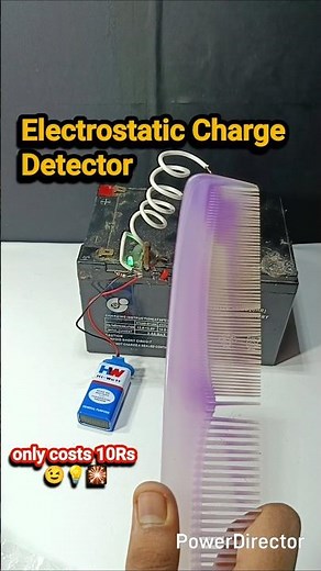 DIY⚡ Electrostatic Charge Detector Device using Ne555 ic #electronicsproject #electrostatics#circuit